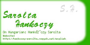 sarolta hankoczy business card